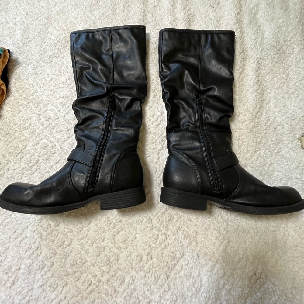 Women's Mid-Calf Slouch boots! Black! - Picture 2 of 4